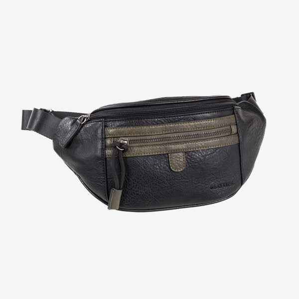 Waist bag, black color, combined collection
