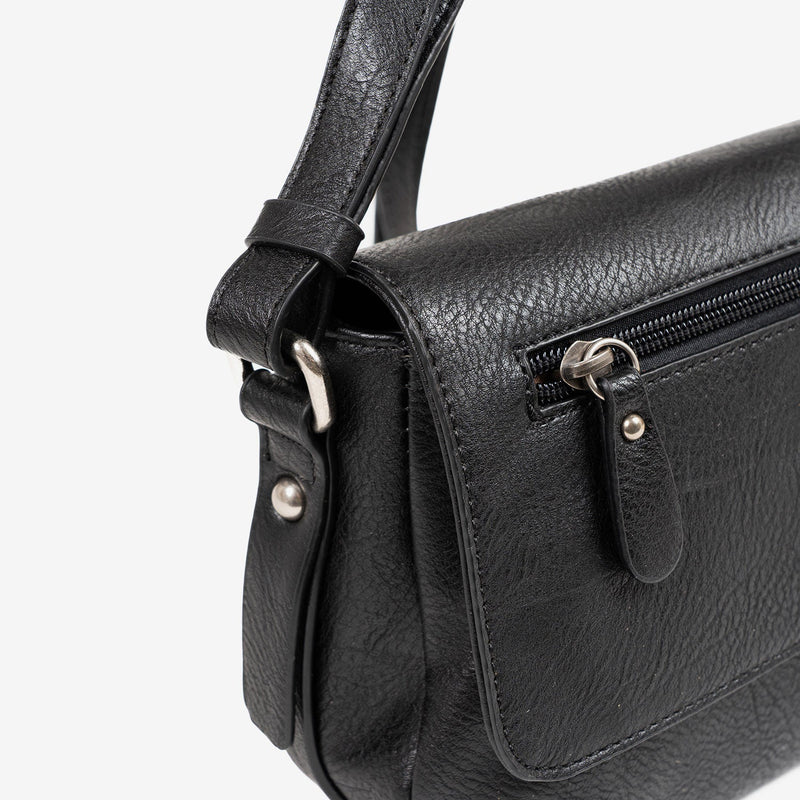 BOLSO BANDOLERA DE MUJER, COLOR NEGRO, SERIE NEW CLASSIC. 25x15x10 cm - Matties Bags