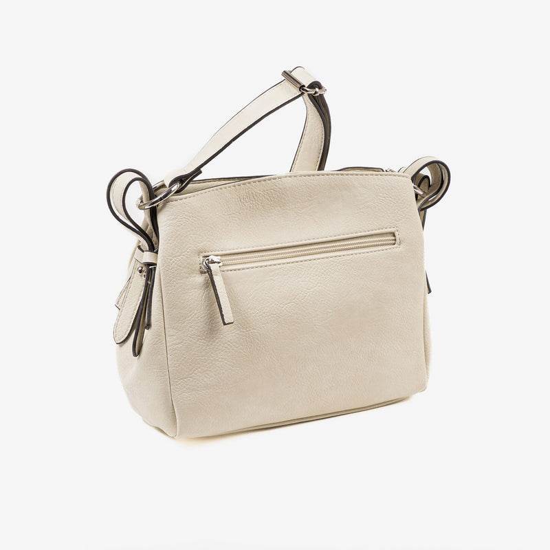 BOLSO DE MUJER, COLOR BEIG - V, SERIE NEW CLASSIC. 24x19x10.5 CM - Matties Bags