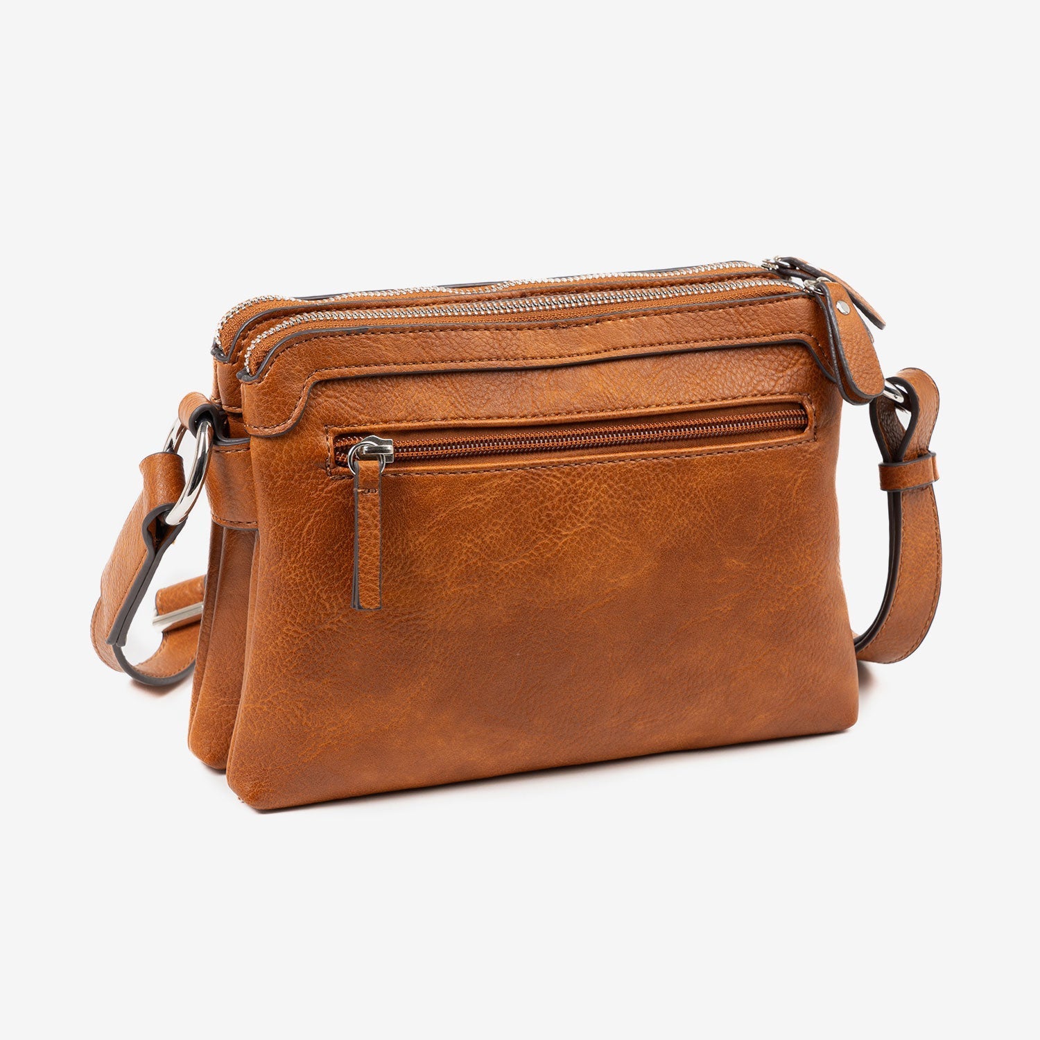 BOLSO DE MUJER, COLOR CUERO - V, SERIE NEW CLASSIC. 24x16x07 CM - Matties Bags