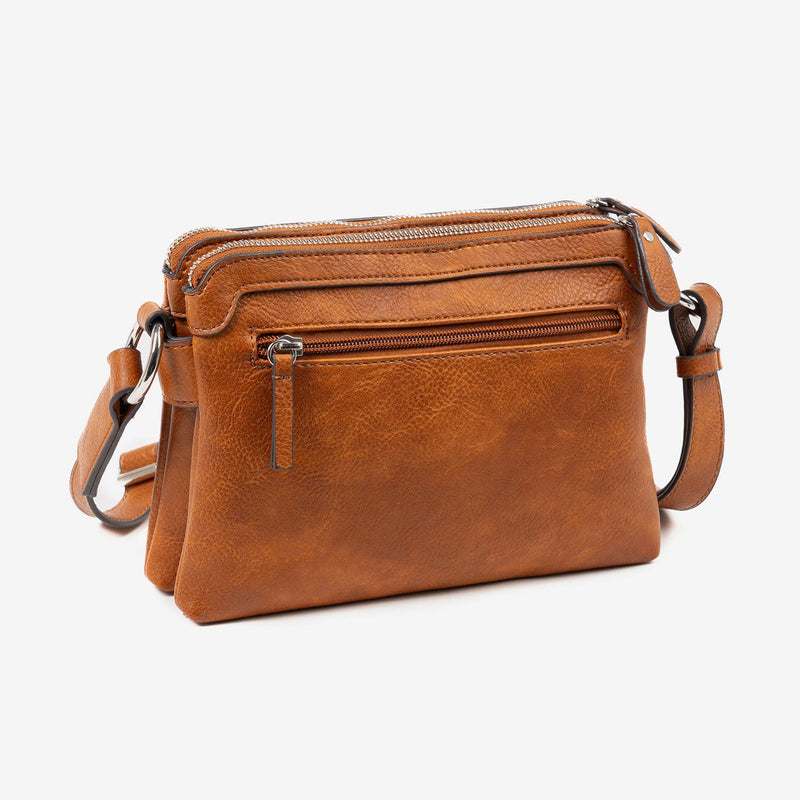 BOLSO DE MUJER, COLOR CUERO - V, SERIE NEW CLASSIC. 24x16x07 CM - Matties Bags