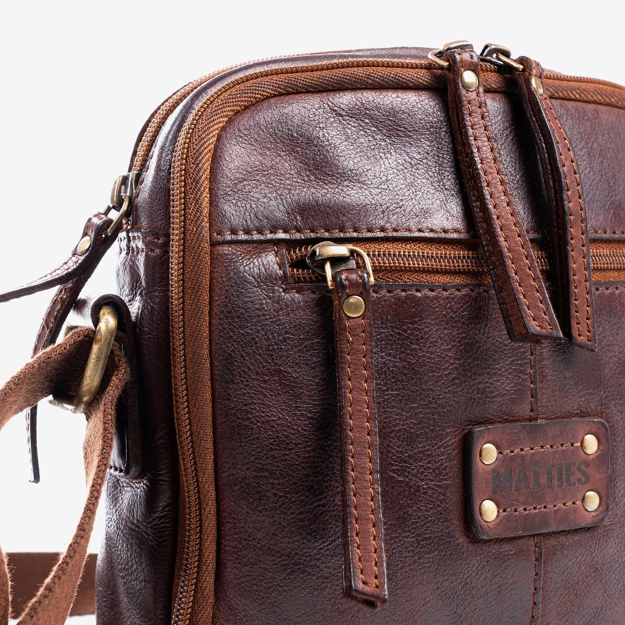 Bolso reportero para hombre, Colección antic leather - Matties Bags