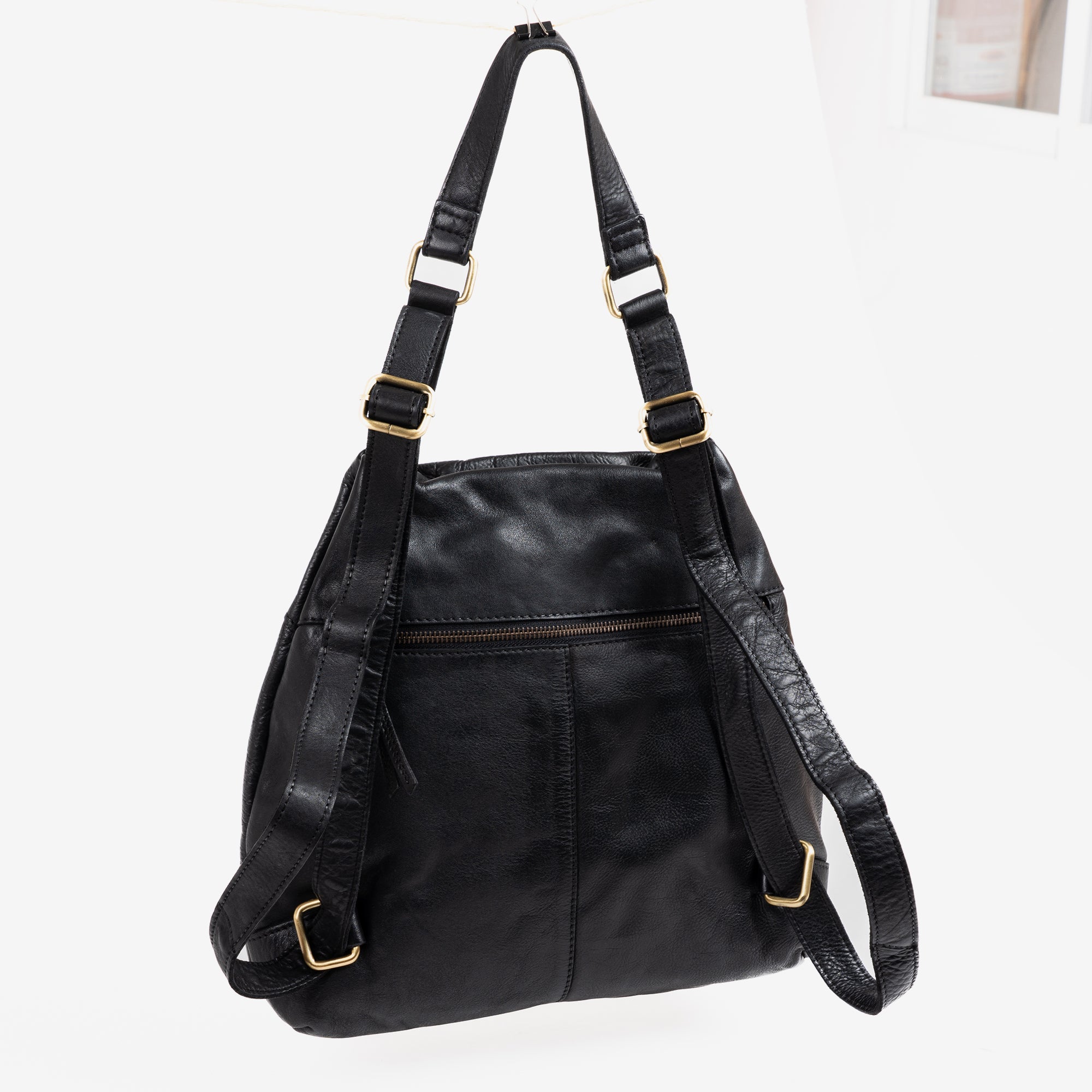 MOCHILA PIEL LAVADA PARA MUJER, 31x31x11 CM - Matties Bags