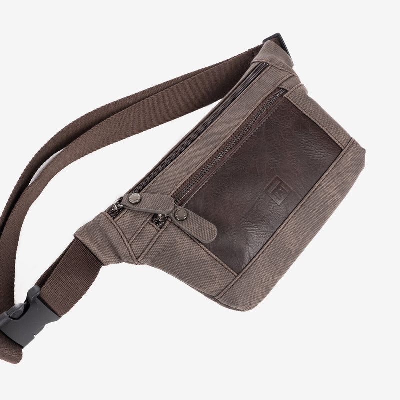 Riñonera para hombre, Colección canvas. 28x15.5 cm - Matties Bags