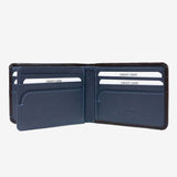 Leather wallet, black color, New Nappa collection. 10.5x8.5 cm