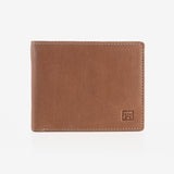 Man's wallet, tan color, Collection 1977/LEATHER. 11x9 cm