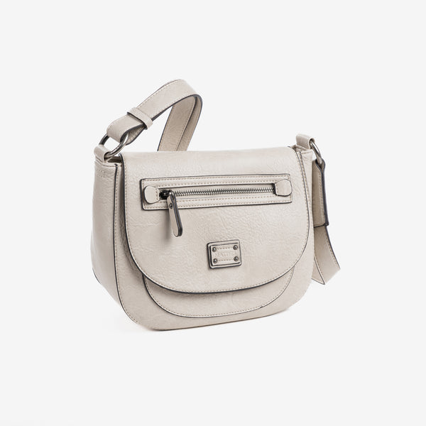 Shoulder bag, beige color, new classic series