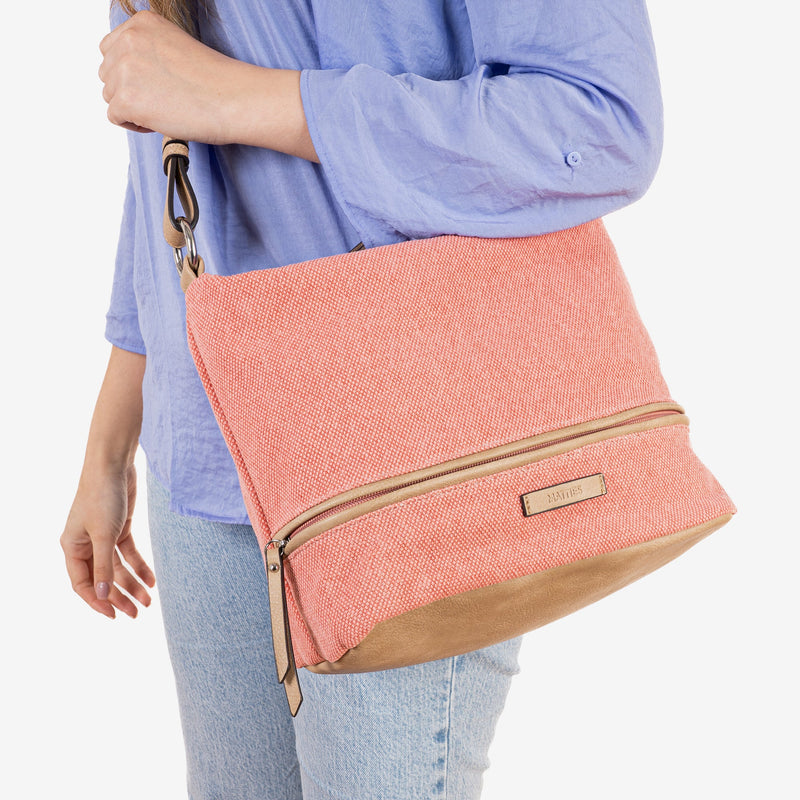 Shoulder bag, brick color, Holbox series. 29.5x25x15cm