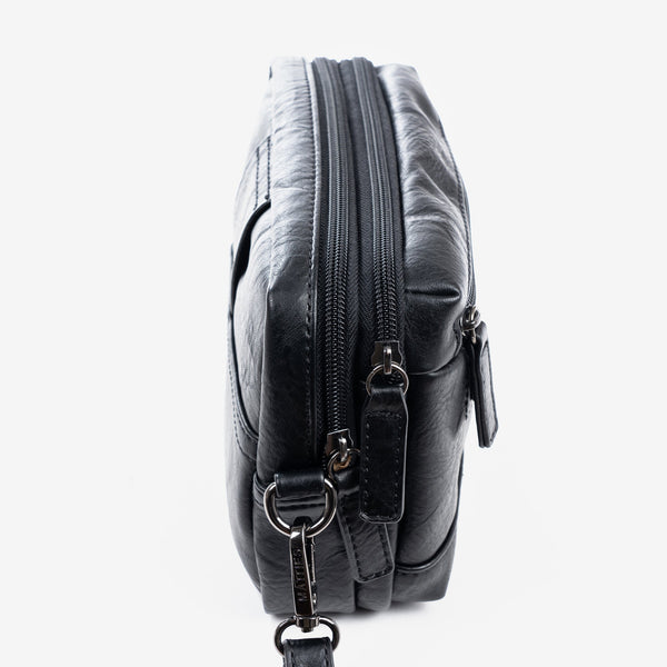 Men's handbag, black color, nappa collection
