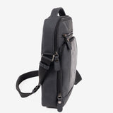 Shoulder bag for men, black color, Canvas Collection. 23.5x30cm