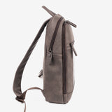 Men's backpack, brown color, Canvas Collection. 27x36x9cm