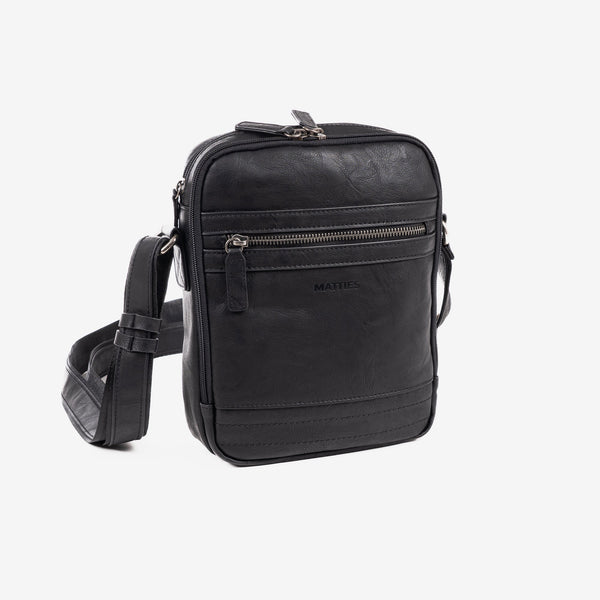 Men's shoulder bag, black, Youth Collection. 19x24cm