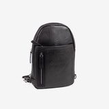 Men's shoulder bag, black, Verota Collection. 20x30x05cm