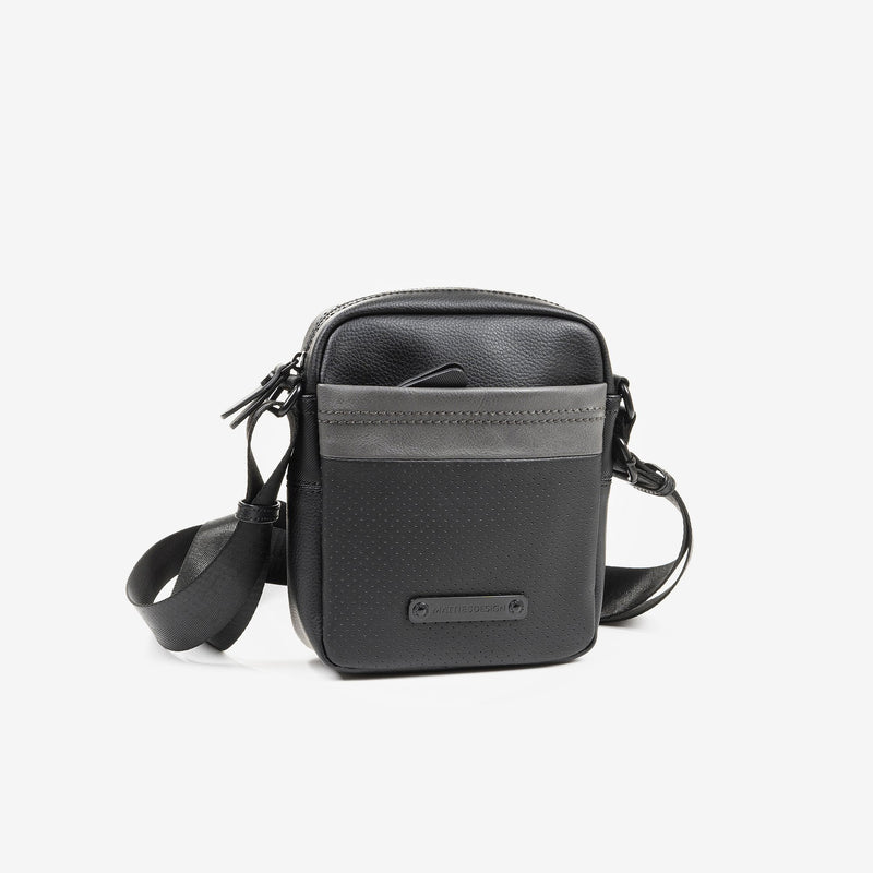 Bandolera para hombre, color negro. 16x20 cm - Matties Bags