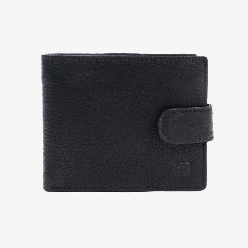 Billetero negro, Colección Billeteros piel Wash. 10,5x9 cm - Matties Bags