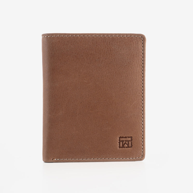 Billetero piel para hombre, color cuero, Serie 1977/LEATHER. 9x11 cm - Matties Bags