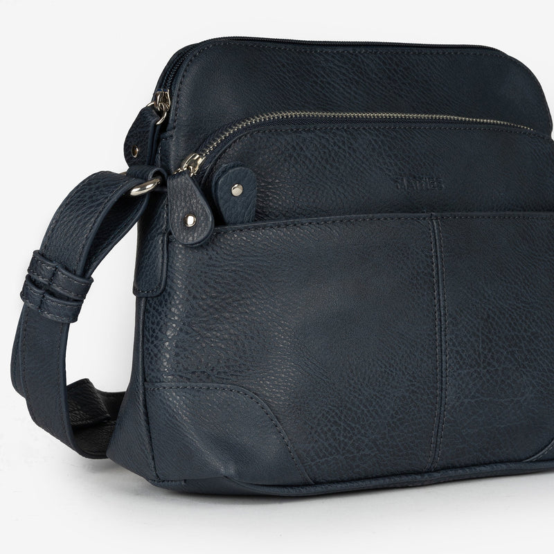 Bolso azul - v bandolera Classic. 25x21x10 cm - Matties Bags