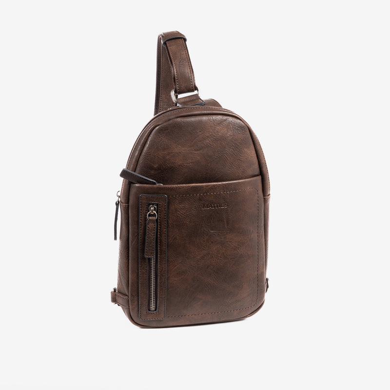 Bolso bandolera para hombre, color marrón, Colección verota. 20x30x05 cm - Matties Bags