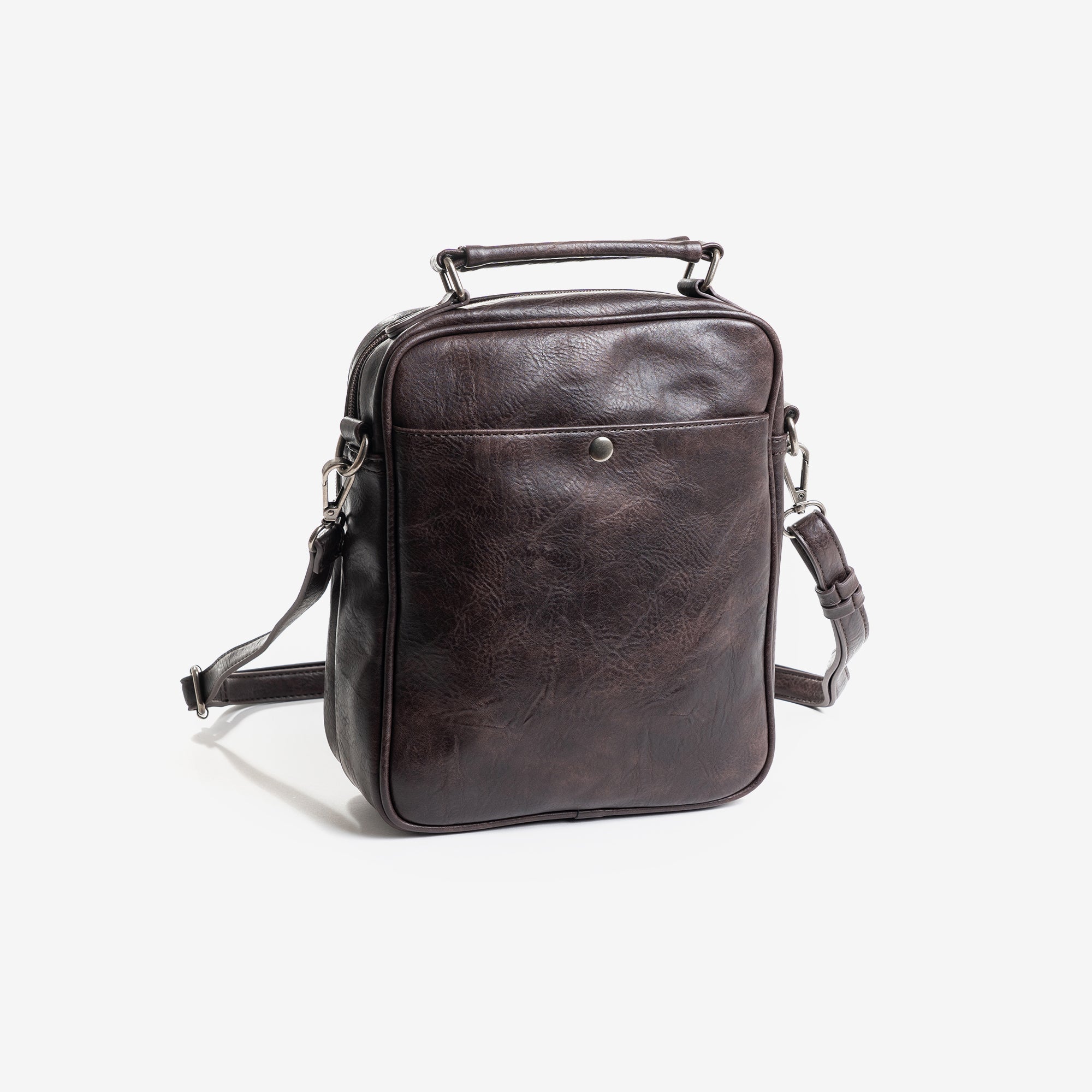 Bolso reportero para hombre, color café, Colección nappa - Matties Bags
