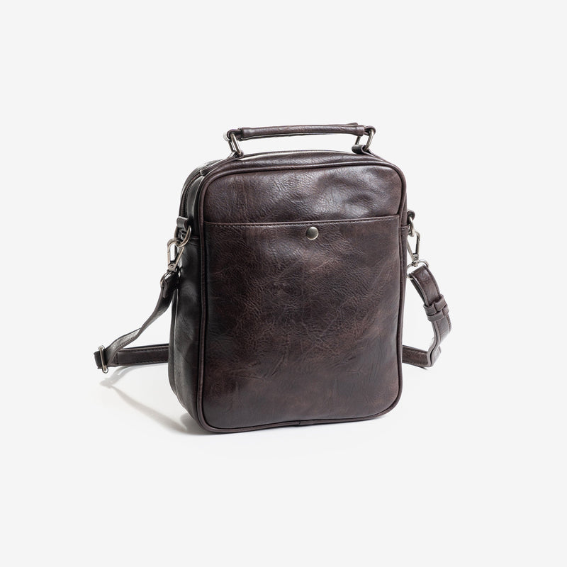 Bolso reportero para hombre, color café, Colección nappa - Matties Bags
