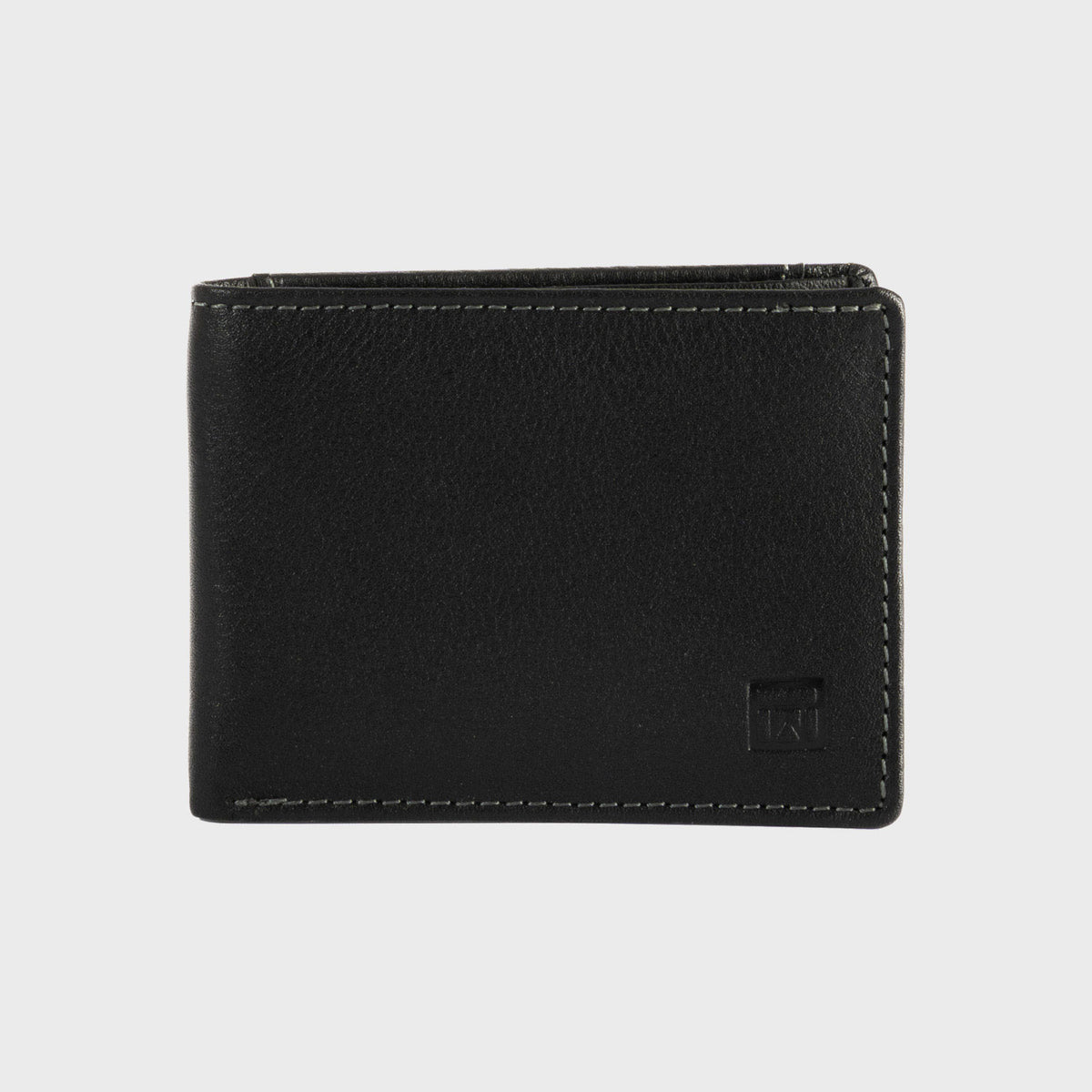 Cartera de piel negra, Colección Exotic Leather. 10,5x8,5 cm