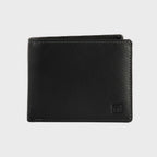 Black leather wallet, Exotic Leather Collection. 11x9 cm