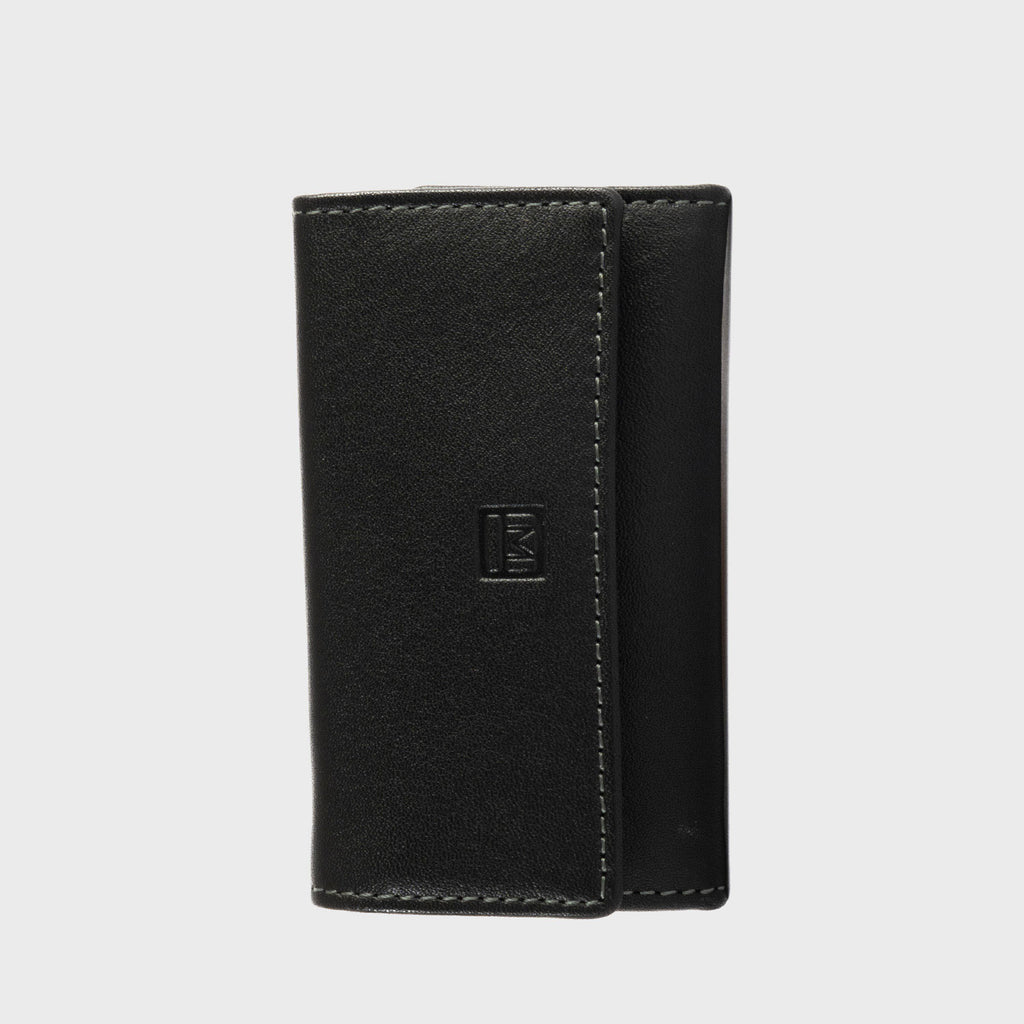 Black leather keychain, Exotic Leather Collection
