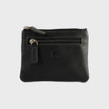 Monedero piel negro, Colección Exotic Leather