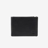 Black leather wallet, Exotic Leather Collection. 11.5x9.5 cm