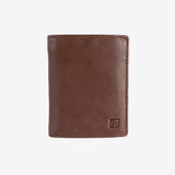 Billetero en piel natural para hombre, Serie ANTIC-NAPPA/LEATHER. DIMENSIONES: 9x11 cm