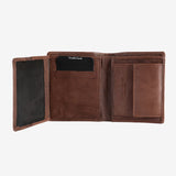 Billetero en piel natural para hombre, Serie ANTIC-NAPPA/LEATHER. DIMENSIONES: 9x11 cm