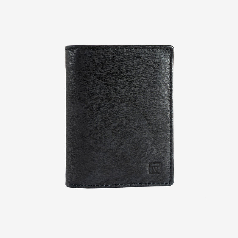 Billetero en piel natural para hombre, Serie ANTIC-NAPPA/LEATHER. 8.5x11.5 cm