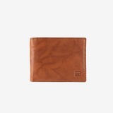 Billetero en piel natural para hombre, Serie ANTIC-NAPPA/LEATHER. 10.5x8 cm