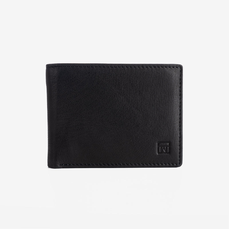 Billetero en piel natural para hombre, Serie ANTIC-NAPPA/LEATHER. 10.5x8 cm