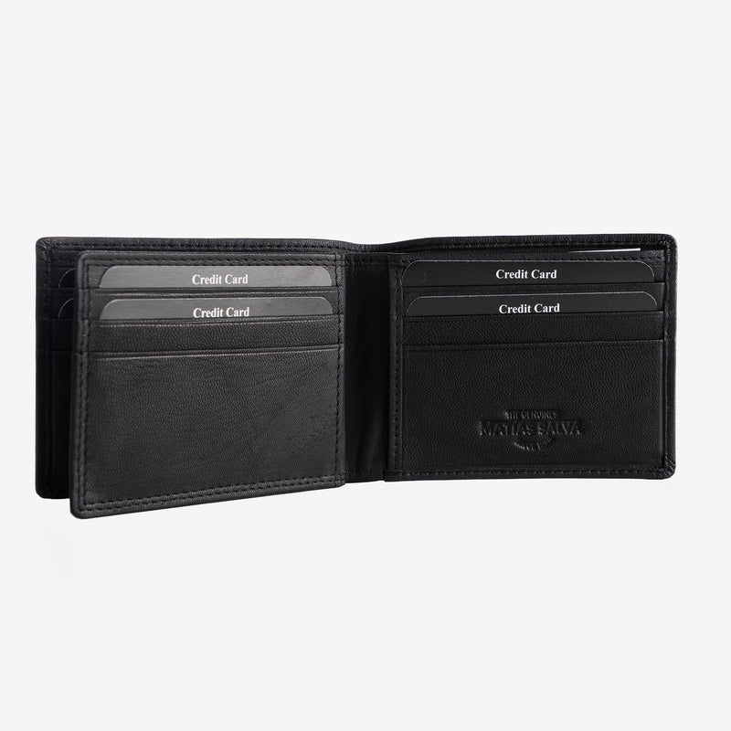 Billetero en piel natural para hombre, Serie ANTIC-NAPPA/LEATHER. 10.5x8 cm