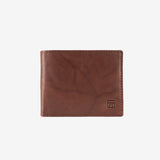 Billetero en piel natural para hombre, Serie ANTIC-NAPPA/LEATHER. 10.5x8 cm