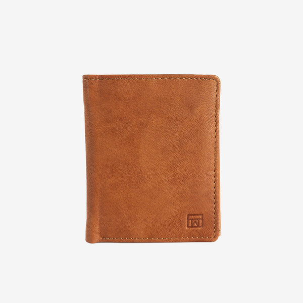 Billetero en piel natural para hombre, Serie ANTIC-NAPPA/LEATHER. DIMENSIONES: 8.5x11.5 cm
