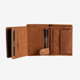 Billetero en piel natural para hombre, Serie ANTIC-NAPPA/LEATHER. DIMENSIONES: 8.5x11.5 cm