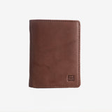 Billetero en piel natural para hombre, Serie ANTIC-NAPPA/LEATHER. DIMENSIONES: 8.5x11.5 cm