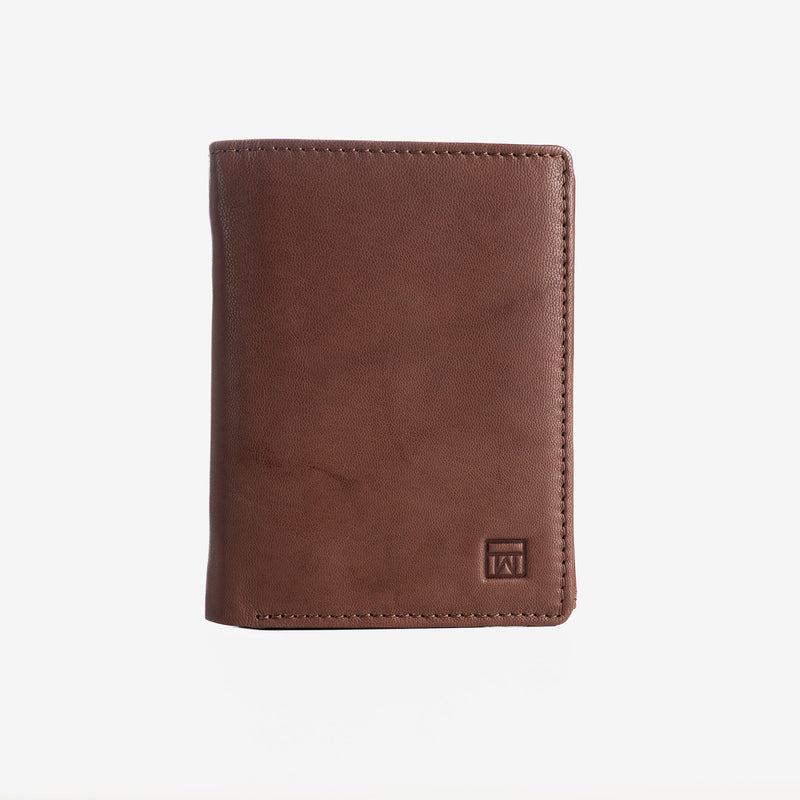 Billetero en piel natural para hombre, Serie ANTIC-NAPPA/LEATHER. DIMENSIONES: 8.5x11.5 cm