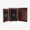 Billetero en piel natural para hombre, Serie ANTIC-NAPPA/LEATHER. DIMENSIONES: 8.5x11.5 cm