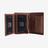 Billetero en piel natural para hombre, Serie ANTIC-NAPPA/LEATHER. DIMENSIONES: 8.5x11.5 cm