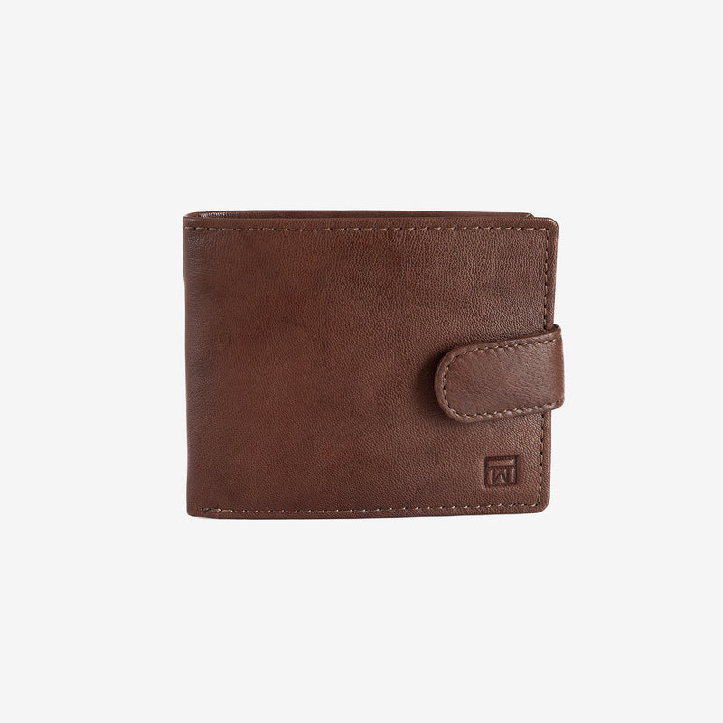 Billetero en piel natural para hombre, Serie ANTIC-NAPPA/LEATHER. DIMENSIONES: 10.5x8.5 cm
