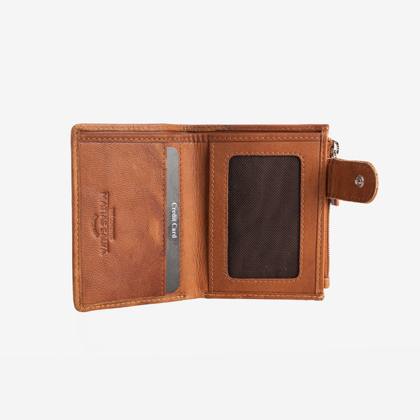 Billetero en piel natural para hombre, Serie ANTIC-NAPPA/LEATHER. 8x10.5 cm