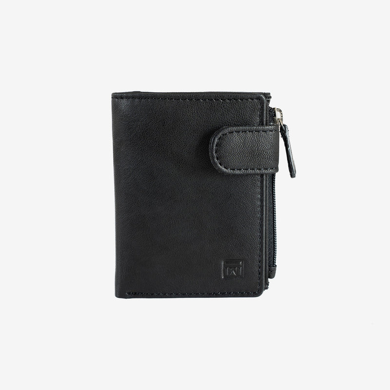 Billetero en piel natural para hombre, Serie ANTIC-NAPPA/LEATHER. 8x10.5 cm