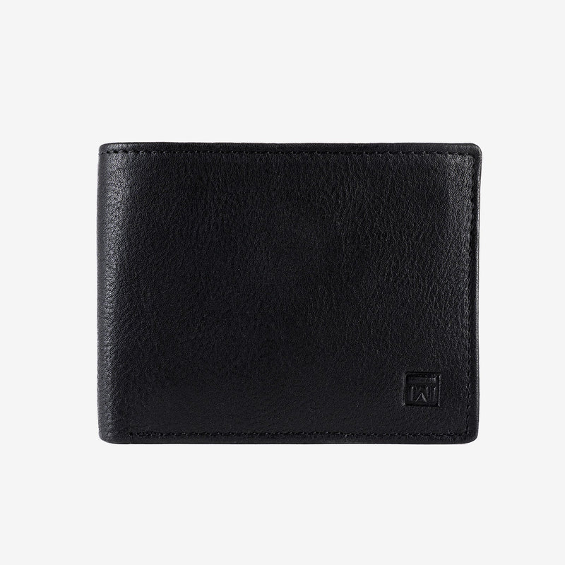 Billetero en piel natural para hombre, Serie ANTIC-NAPPA/LEATHER. 10.5x8 cm