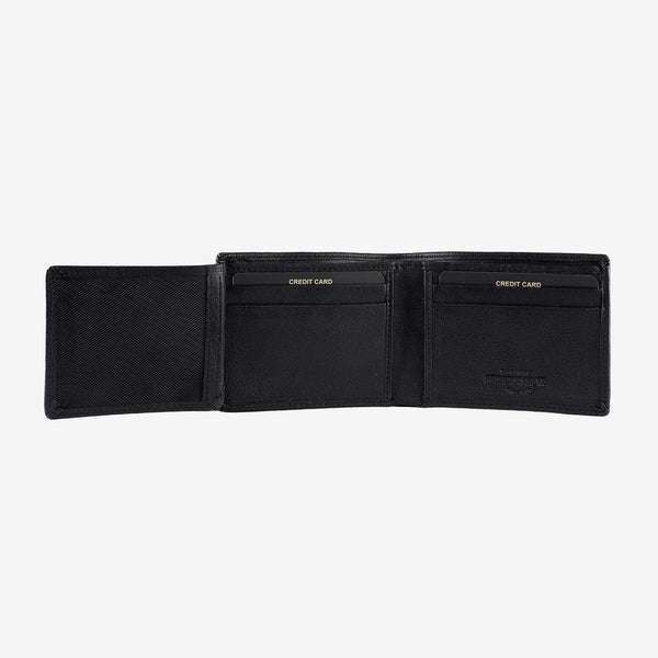 Billetero en piel natural para hombre, Serie ANTIC-NAPPA/LEATHER. 10.5x8 cm