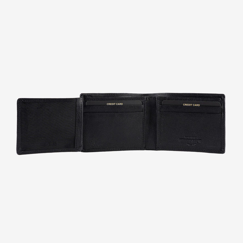 Billetero en piel natural para hombre, Serie ANTIC-NAPPA/LEATHER. 10.5x8 cm