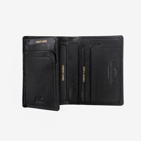 Billetero en piel natural para hombre, Serie ANTIC-NAPPA/LEATHER. 8.5x11 cm