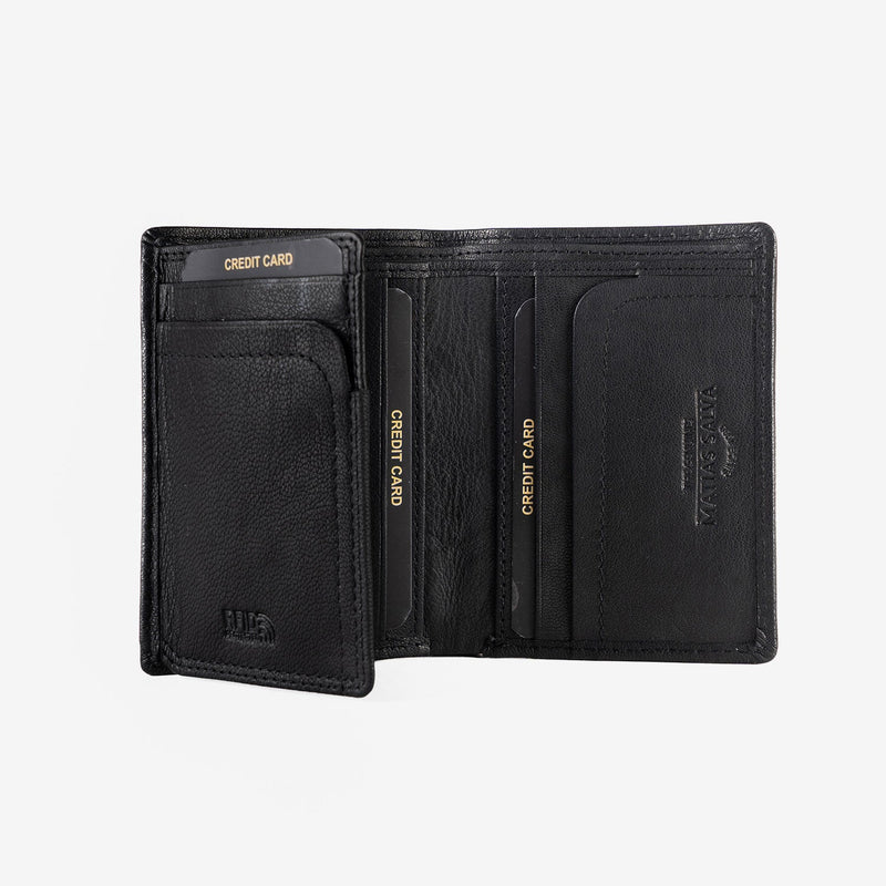 Billetero en piel natural para hombre, Serie ANTIC-NAPPA/LEATHER. 8.5x11 cm